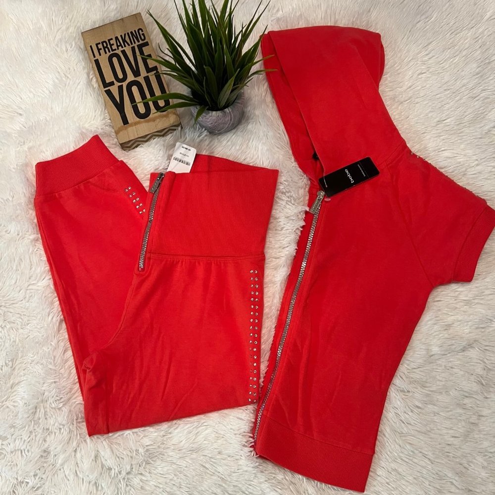 Bebe Sport Logo Capri Jogger / Sweat Set